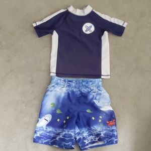 Swim kid bundle: rash guard and board shorts